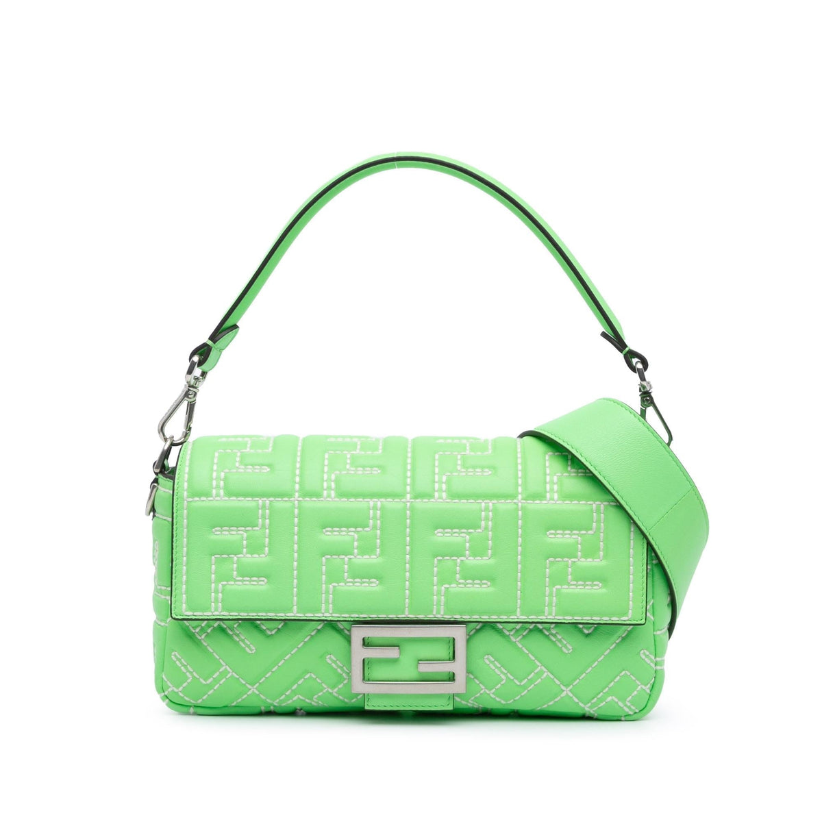 Fendi Baguette Leather Red Shoulder Bag Rovelle Bags