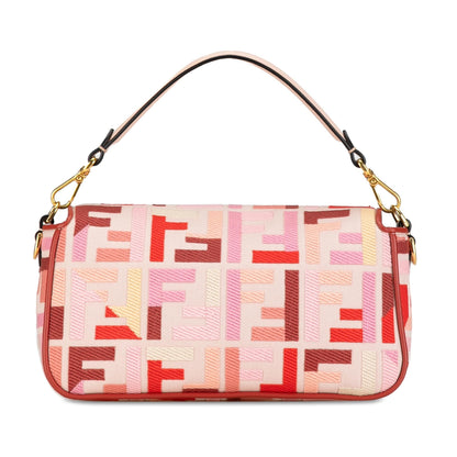 Fendi Zucca Embroidered Baguette Satchel (SHG-PGUpqD) Rovelle Bags