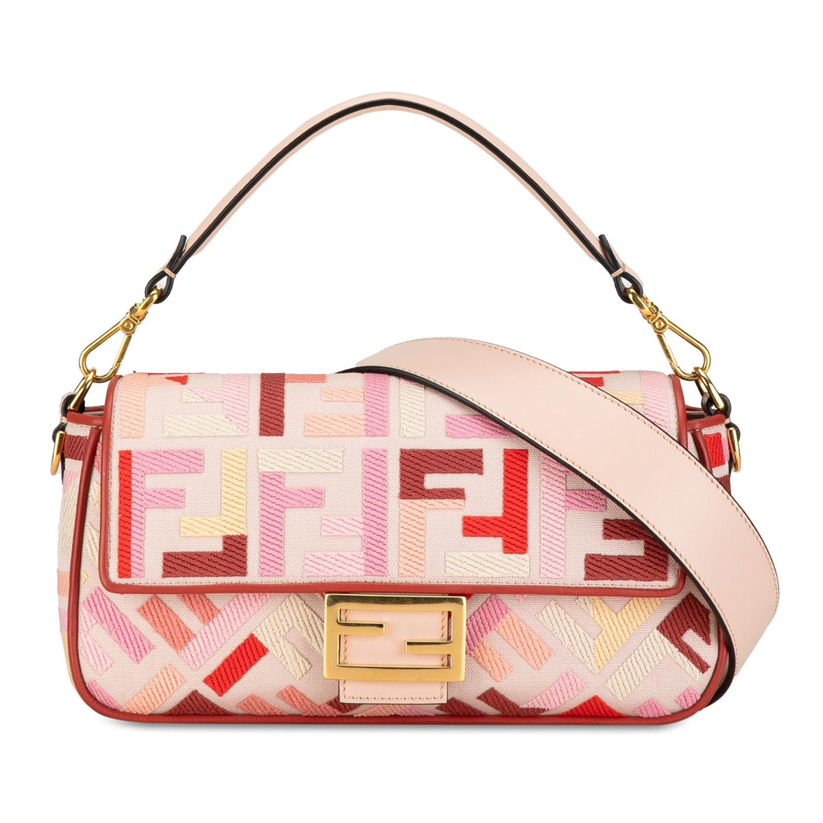 Fendi Zucca Embroidered Baguette Satchel (SHG-PGUpqD) Rovelle Bags