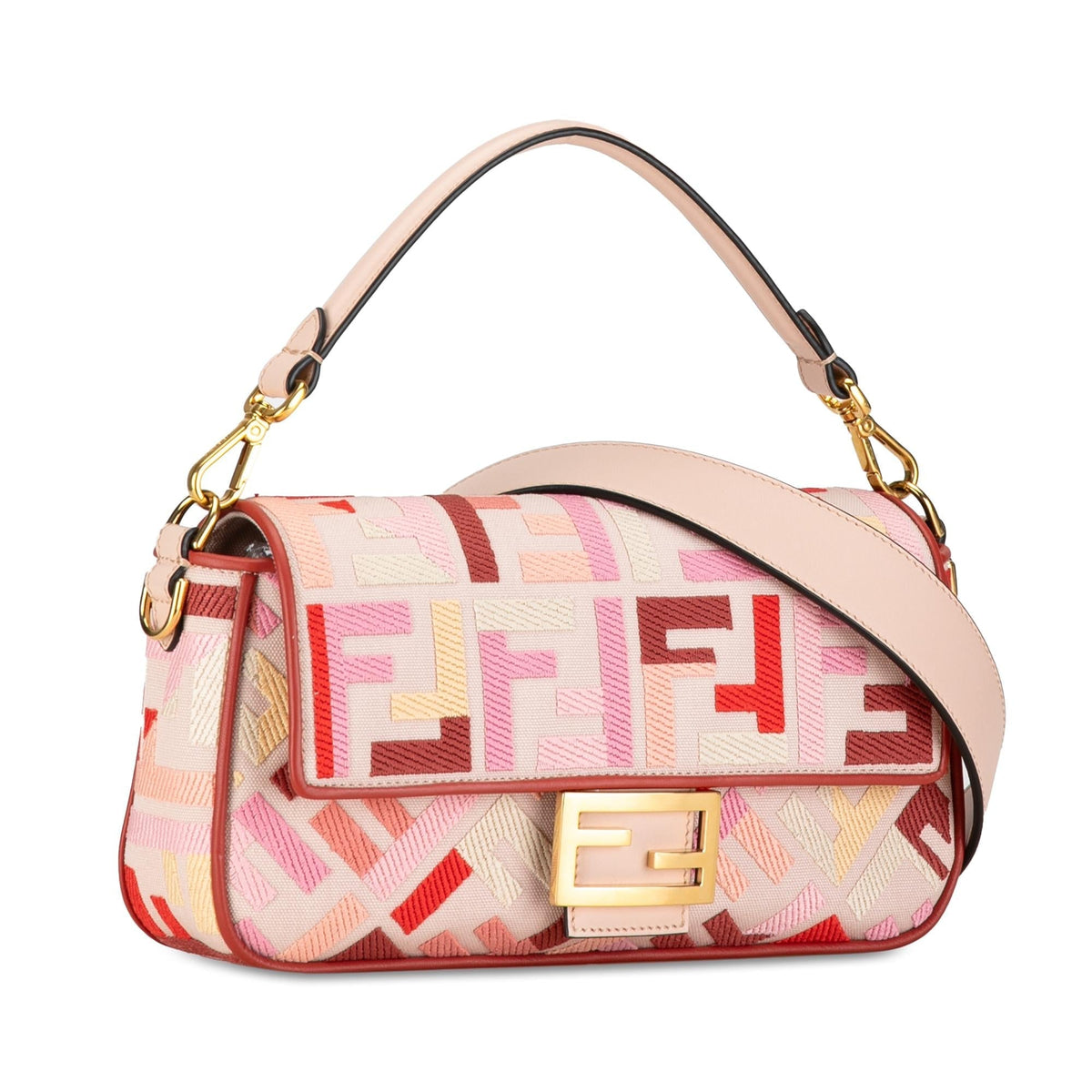 Fendi Zucca Embroidered Baguette Satchel (SHG-PGUpqD) Rovelle Bags