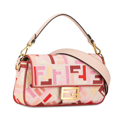 Fendi Zucca Embroidered Baguette Satchel (SHG-PGUpqD) Rovelle Bags