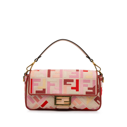 Fendi Zucca Embroidered Baguette Satchel (SHG-WloGCz) Rovelle Bags