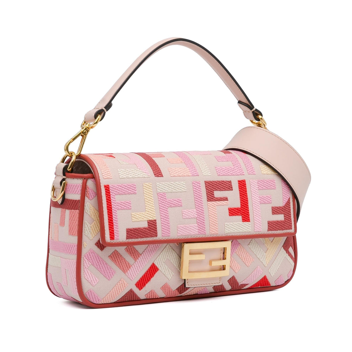 Fendi Zucca Embroidered Baguette Satchel (SHG-LaJuvA) Rovelle Bags
