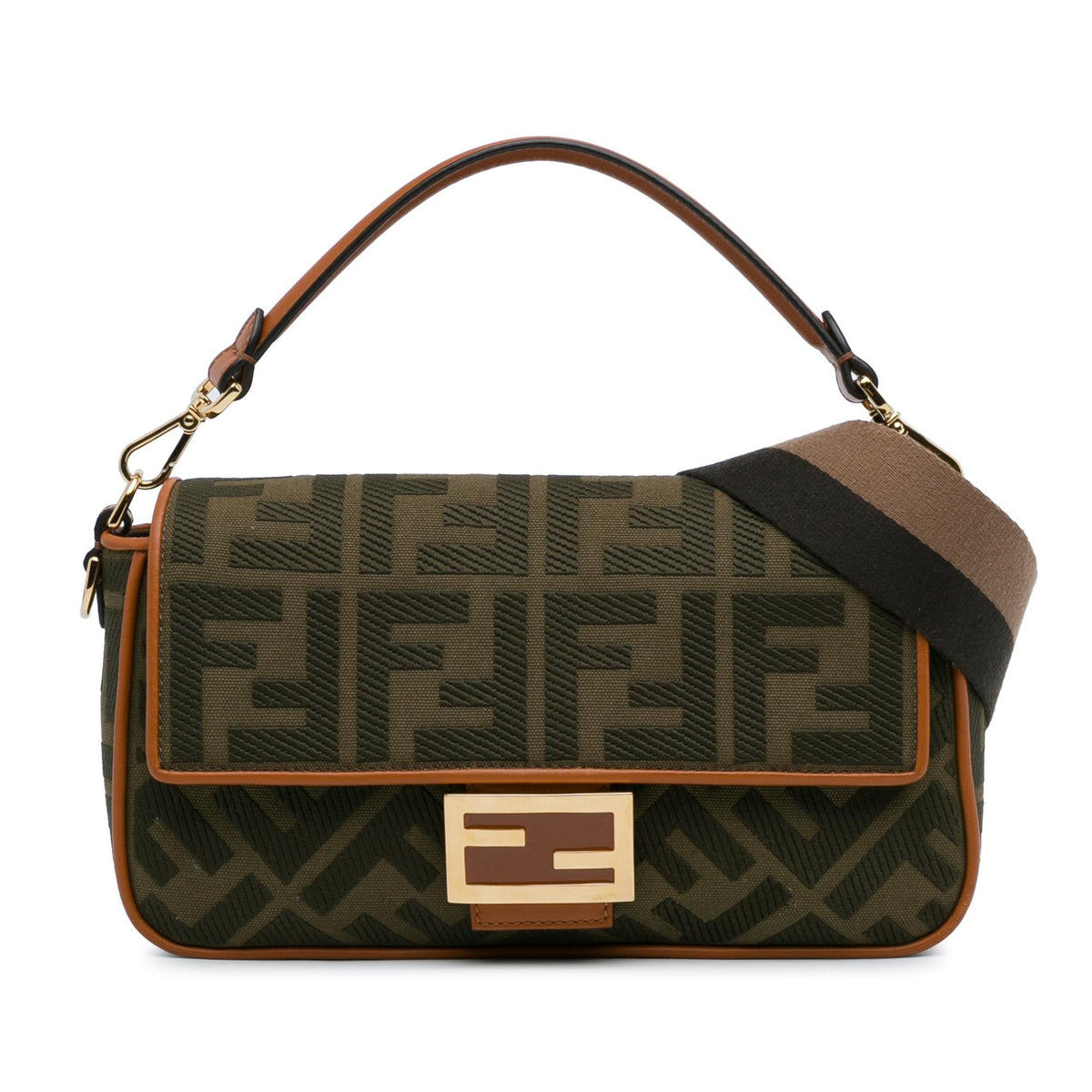 Fendi Zucca Embroidered Baguette Satchel (SHG-DLYg5k) Rovelle Bags