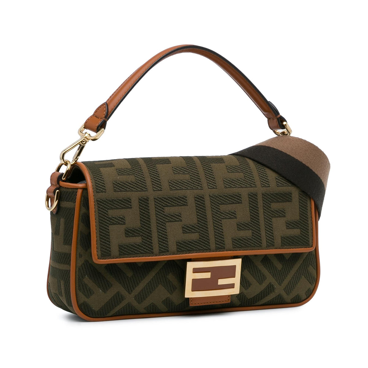 Fendi Zucca Embroidered Baguette Satchel (SHG-DLYg5k) Rovelle Bags