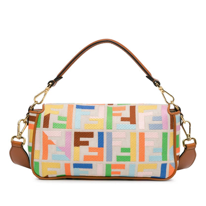 Fendi Zucca Embroidered Canvas Baguette Satchel (SHG-iZ39pU) Rovelle Bags