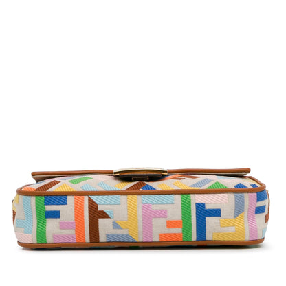 Fendi Zucca Embroidered Canvas Baguette Satchel (SHG-iZ39pU) Rovelle Bags