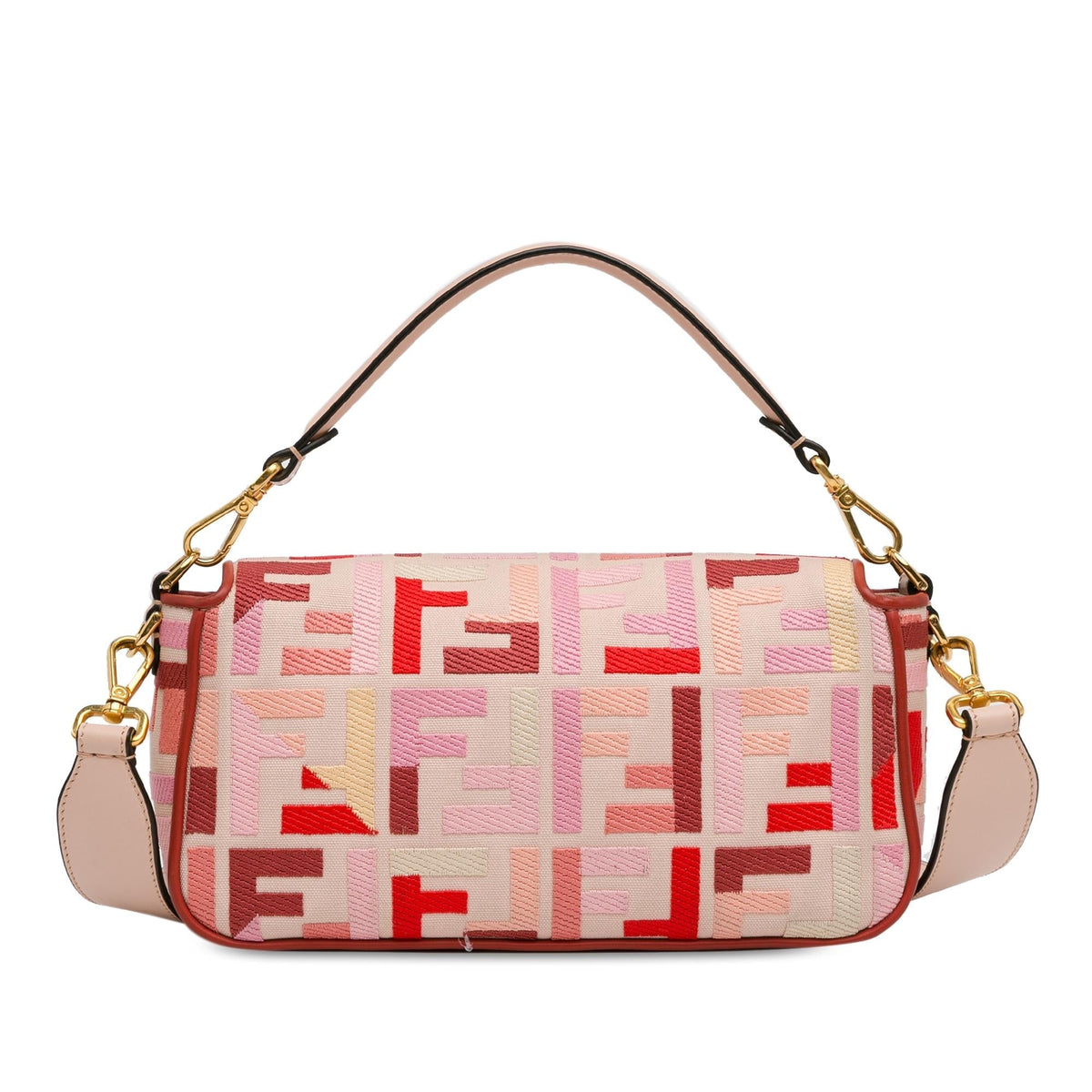 Fendi Zucca Embroidered Canvas Baguette Satchel (SHG-Rvfwx2) Rovelle Bags