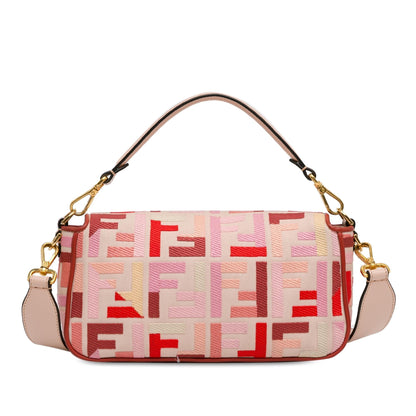 Fendi Zucca Embroidered Canvas Baguette Satchel (SHG-Rvfwx2) Rovelle Bags