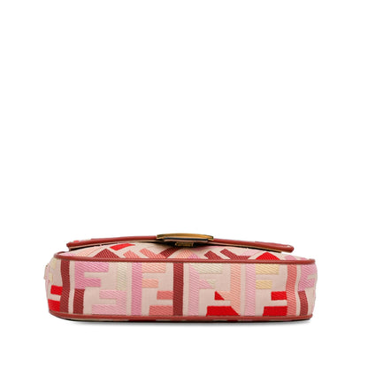Fendi Zucca Embroidered Canvas Baguette Satchel (SHG-Rvfwx2) Rovelle Bags