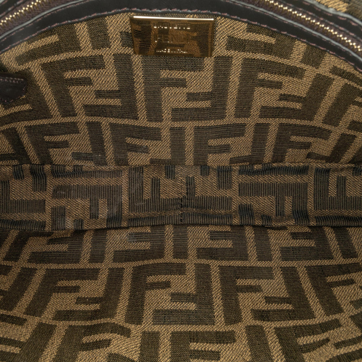 Fendi Zucca Embroidered Canvas Baguette Satchel Rovelle Bags