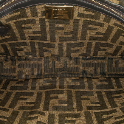Fendi Zucca Embroidered Canvas Baguette Satchel Rovelle Bags