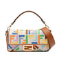 Fendi Zucca Embroidered Canvas Baguette Satchel Rovelle Bags