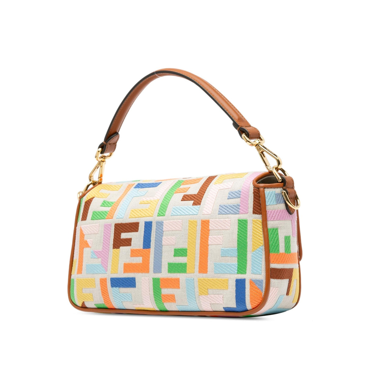 Fendi Zucca Embossed Baguette Satchel Shg-Gboflu Rovelle Bags