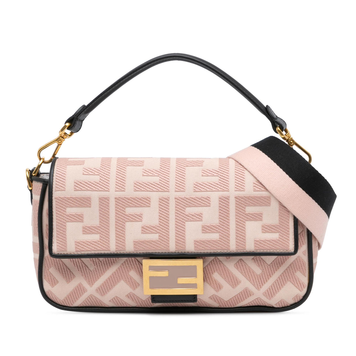 Fendi Baguette Canvas Red Shoulder Bag Rovelle Bags