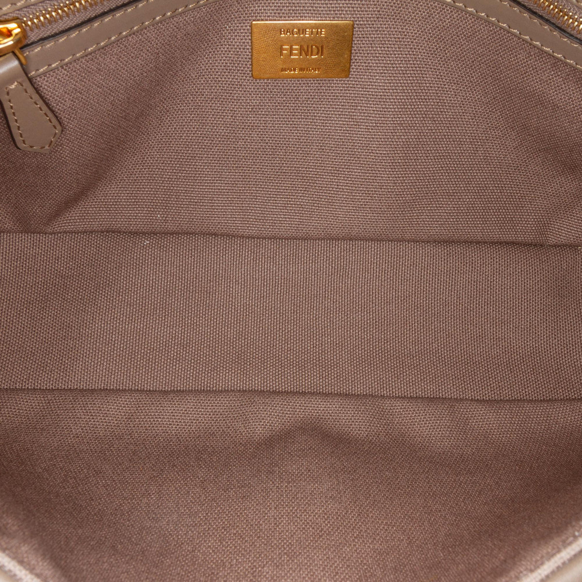 Fendi Large Zucca Embossed Leather Baguette Satchel Shg-Jlanxb Rovelle Bags