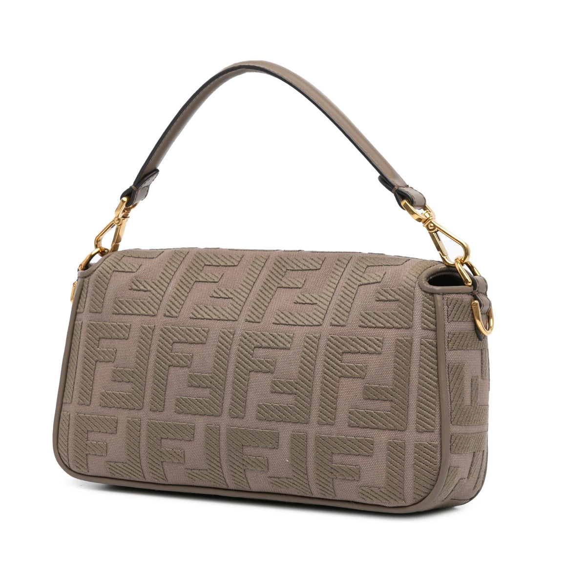Fendi Large Zucca Embossed Leather Baguette Satchel Shg-Jlanxb Rovelle Bags