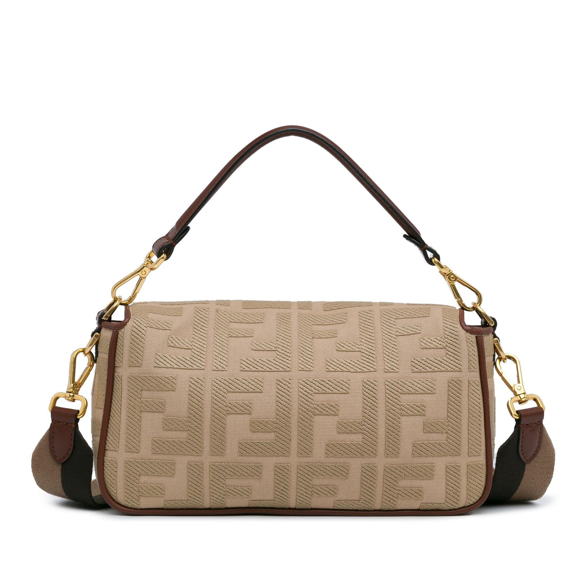 Fendi Baguette Canvas Red Shoulder Bag Canvas Rovelle Bags