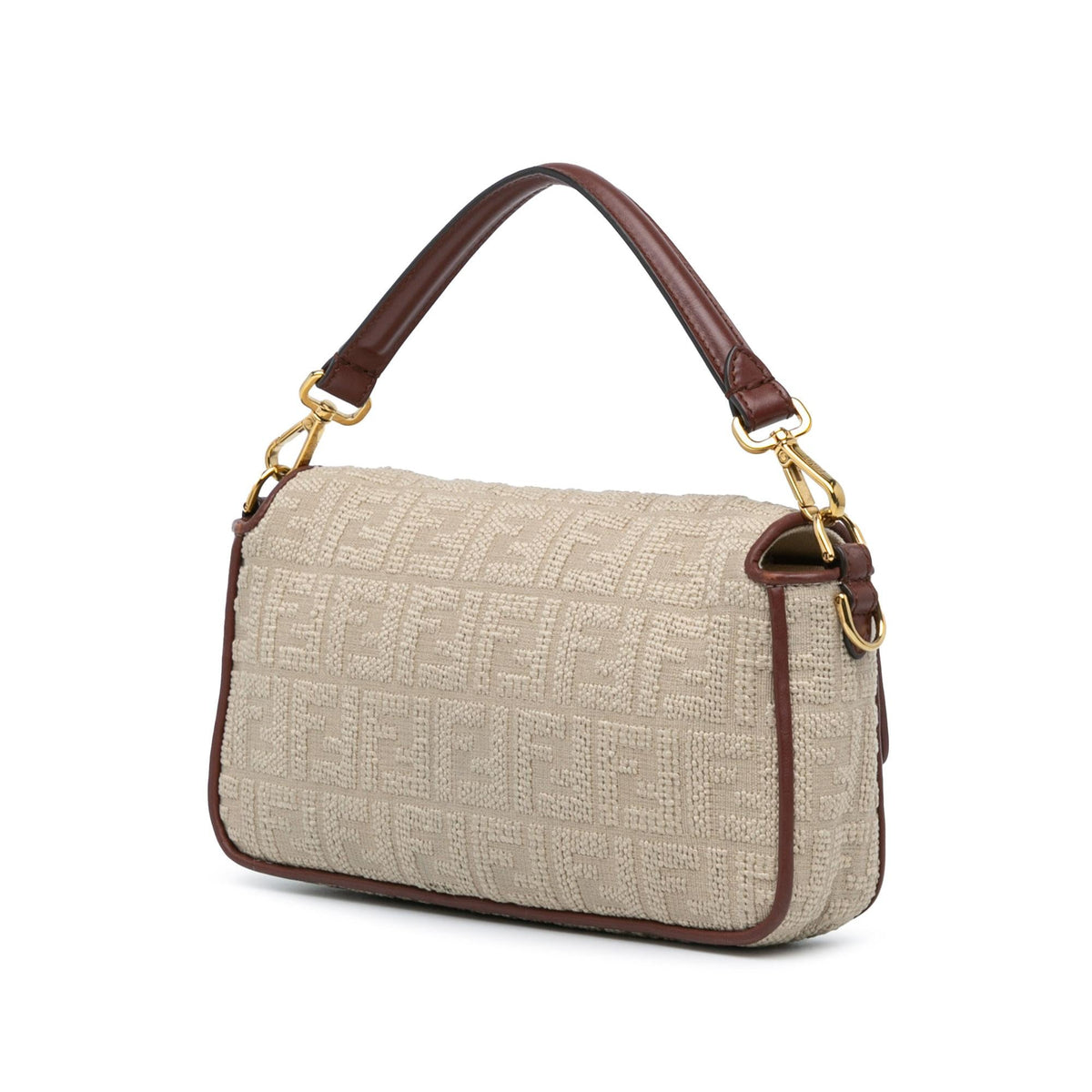 Fendi Zucca Graphic Print Coated Canvas Bikini Girls Baguette Satchel Rovelle Bags