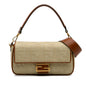 Fendi Baguette Canvas Red Shoulder Bag Style 26 Rovelle Bags