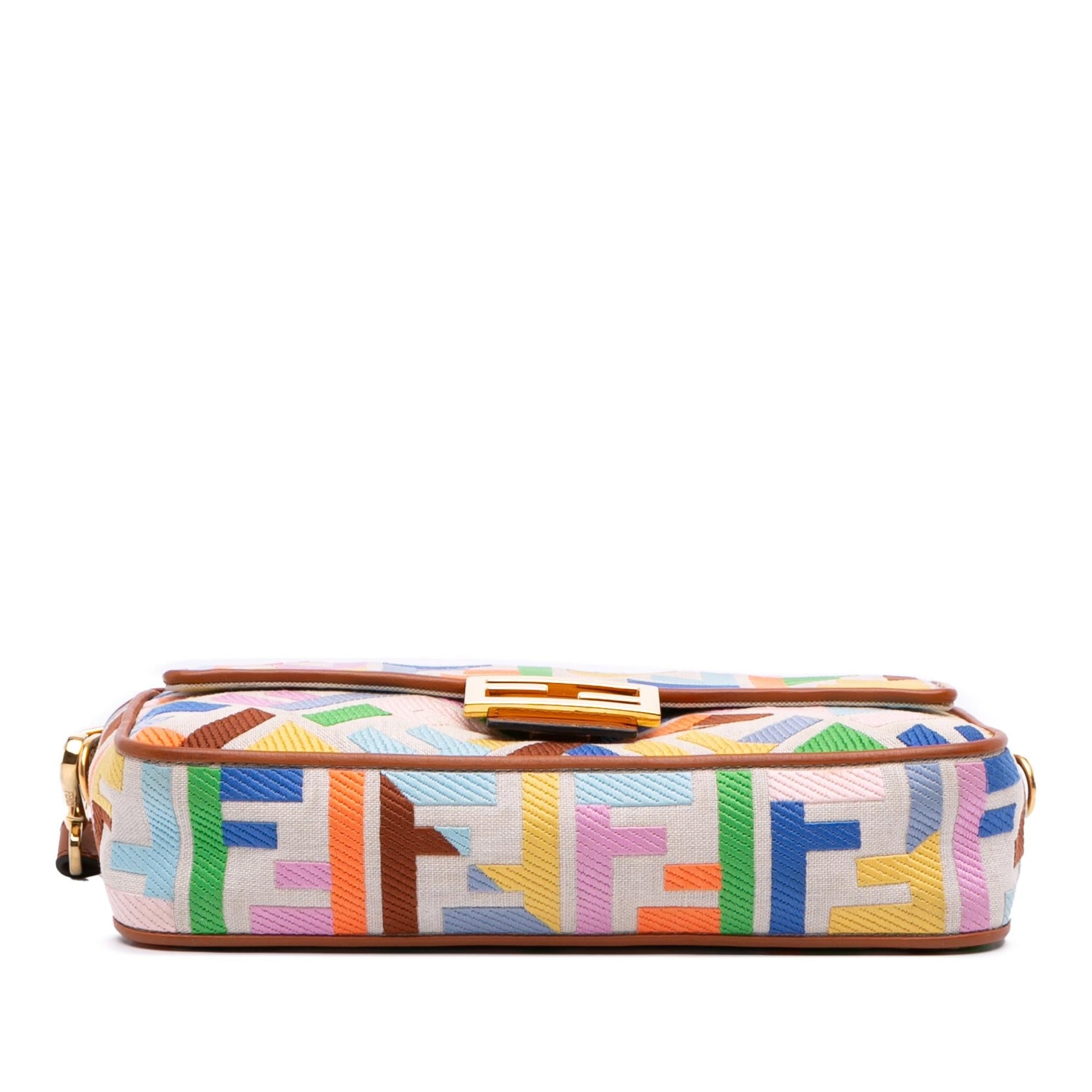 Fendi Baguette Canvas Red Shoulder Bag Style 38 Rovelle Bags