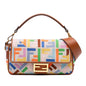 Fendi Baguette Canvas Red Shoulder Bag Style 38 Rovelle Bags