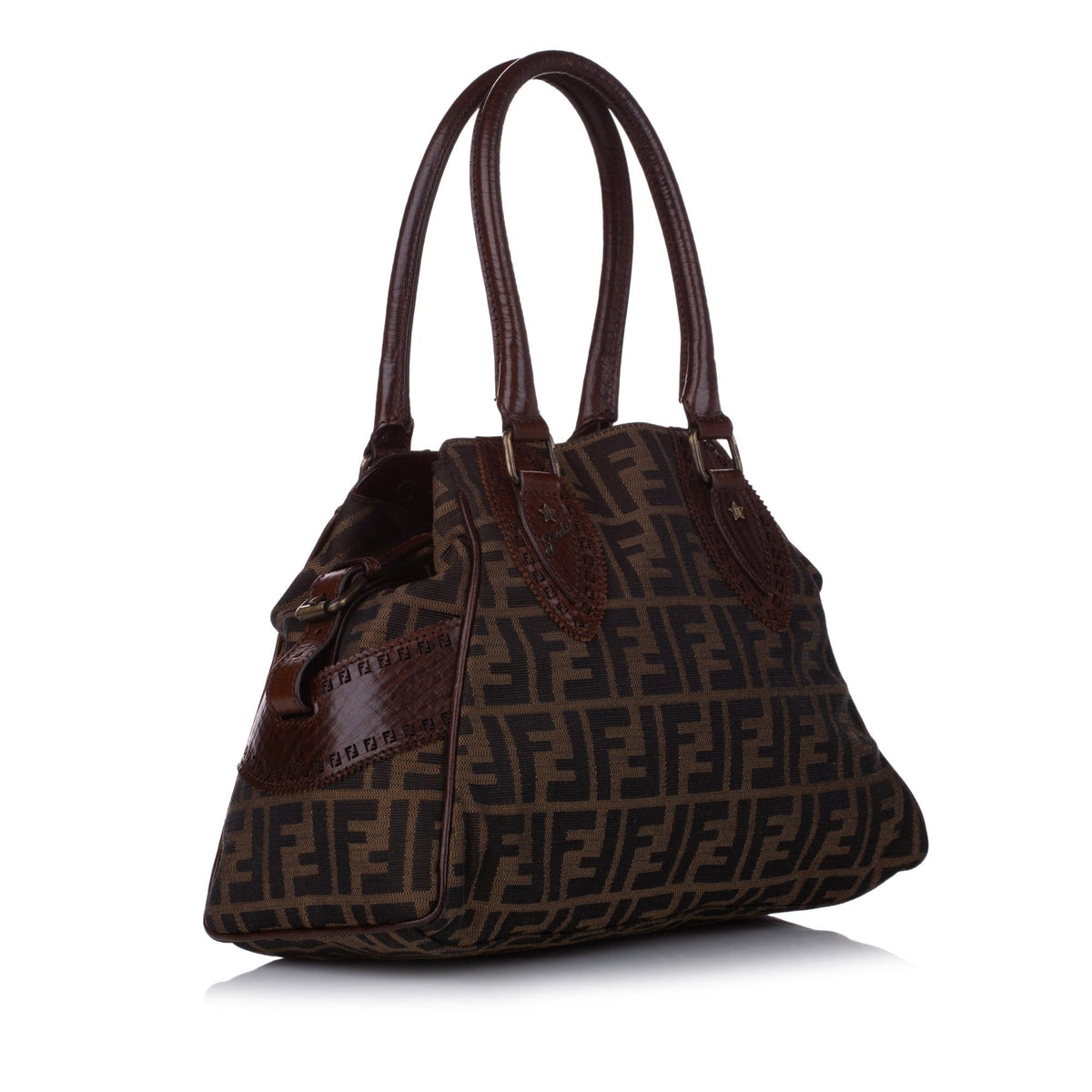 Fendi Zucca Etniko Canvas Shoulder Bag (SHG-29436) Rovelle Bags
