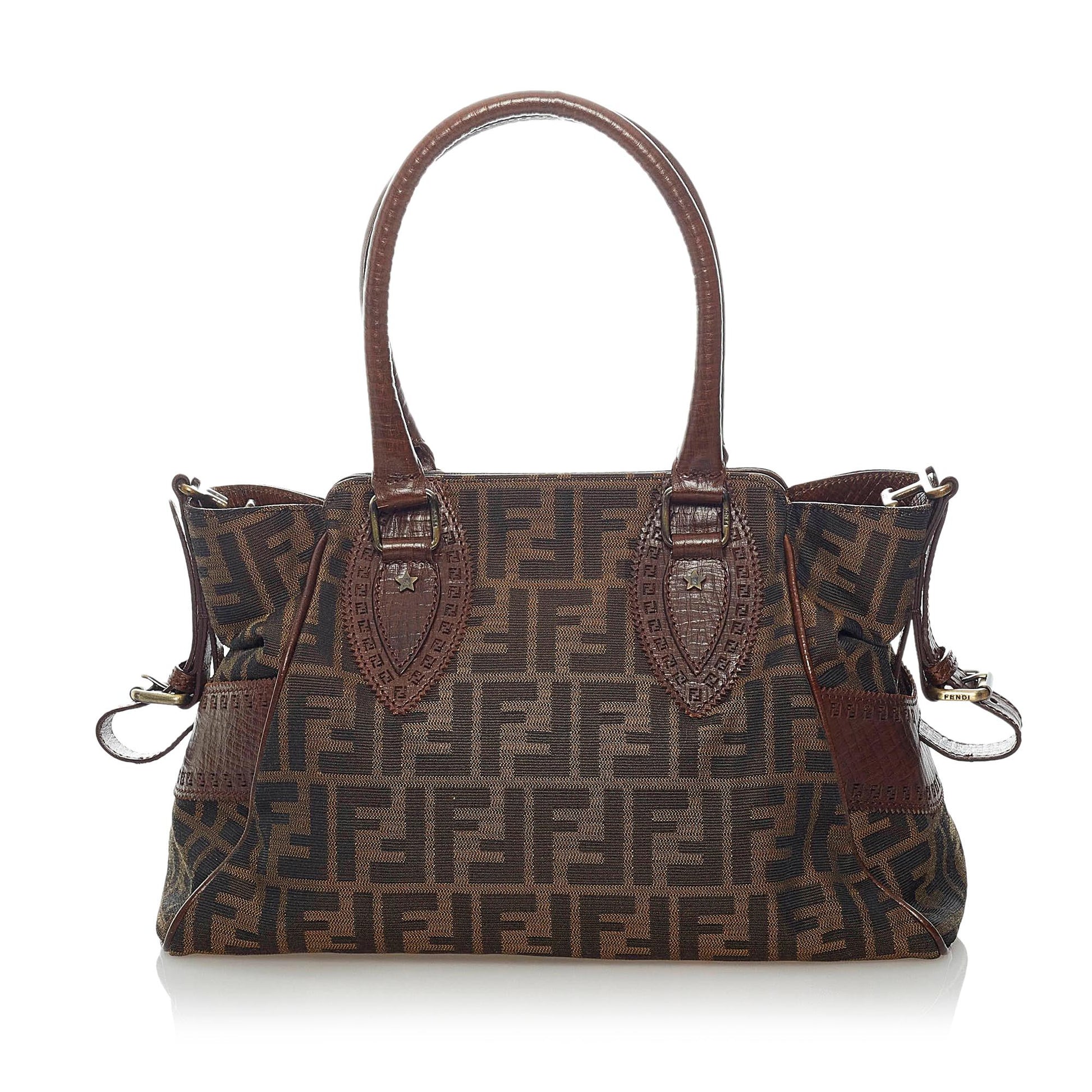 Fendi Zucca Etniko Canvas Shoulder Bag (SHG-33388) Rovelle Bags