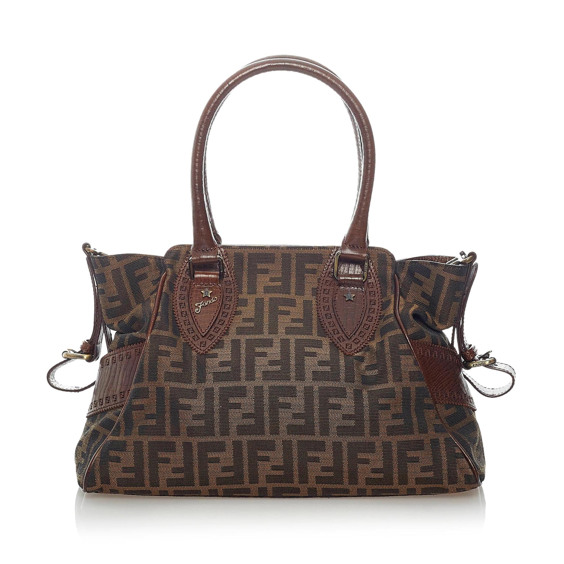 Fendi Zucca Etniko Canvas Shoulder Bag (SHG-33388) Rovelle Bags