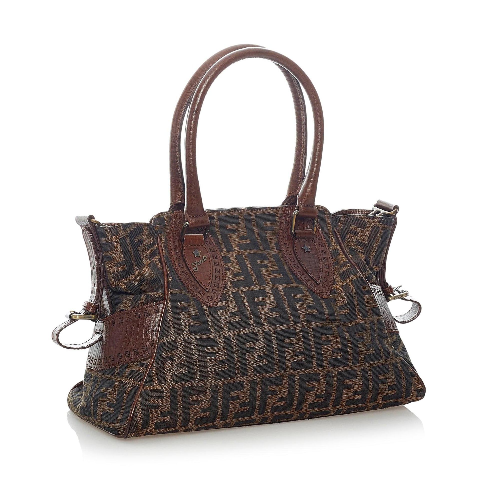 Fendi Zucca Etniko Canvas Shoulder Bag (SHG-33388) Rovelle Bags