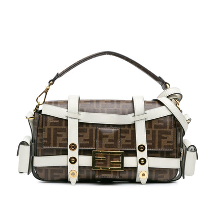 Fendi Zucca Glazed Fabric Cage Baguette Satchel Rovelle Bags