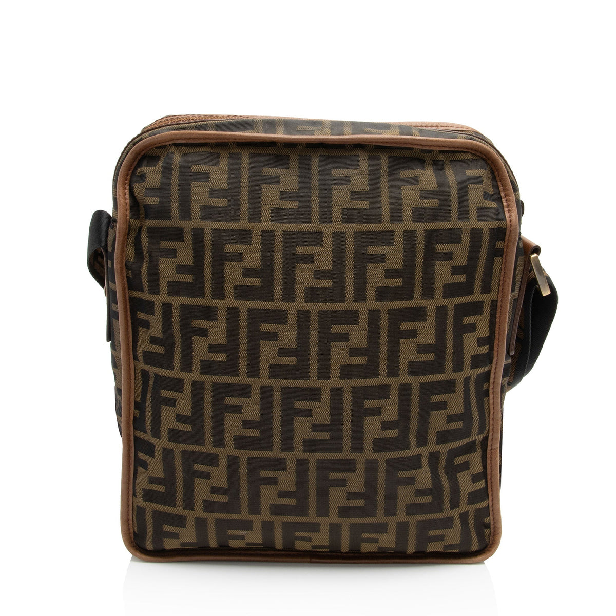 Fendi Zucca Canvas Zip Messenger (SHF-atYduB) Rovelle Bags