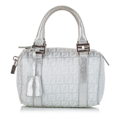 Fendi Zucchino Canvas Boston Bag (SHG-28234) Rovelle Bags