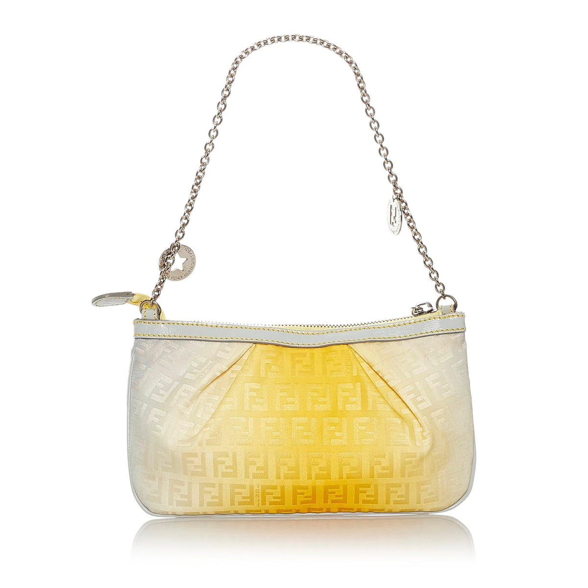 Fendi Zucchino Canvas Chain Baguette (SHG-27846) Rovelle Bags