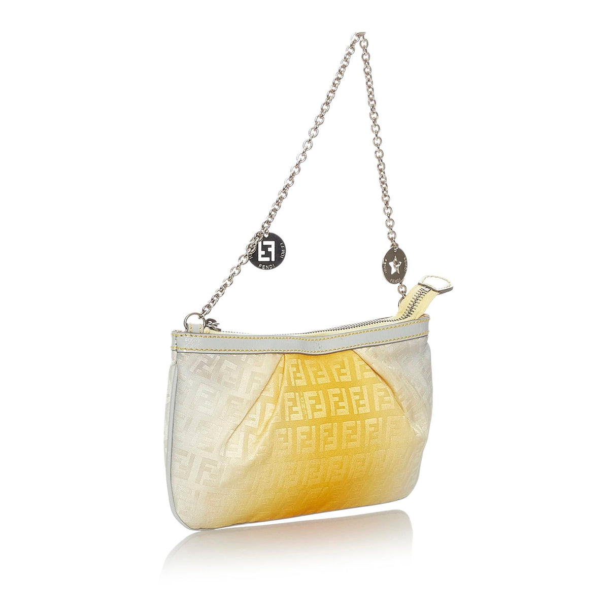 Fendi Zucchino Canvas Chain Baguette (SHG-27846) Rovelle Bags