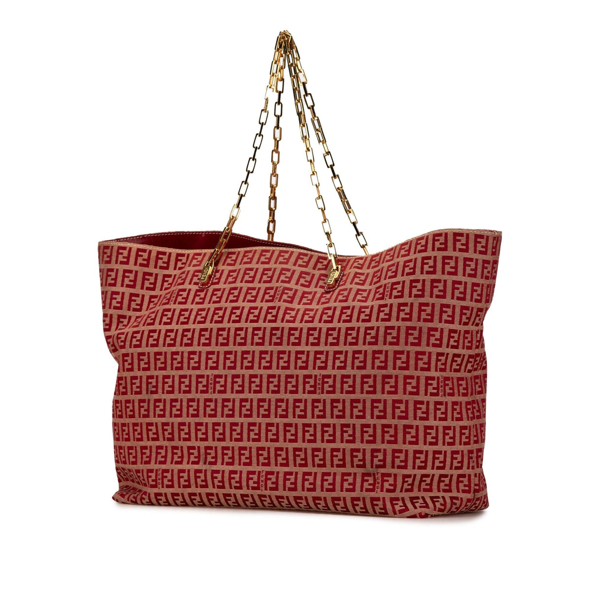 Fendi Zucchino Canvas Chain Tote (SHG-I1242i) Rovelle Bags