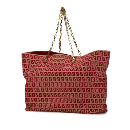 Fendi Zucchino Canvas Chain Tote (SHG-I1242i) Rovelle Bags