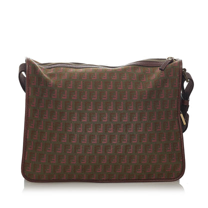 Fendi Zucchino Canvas Crossbody Bag (SHG-28797) Rovelle Bags