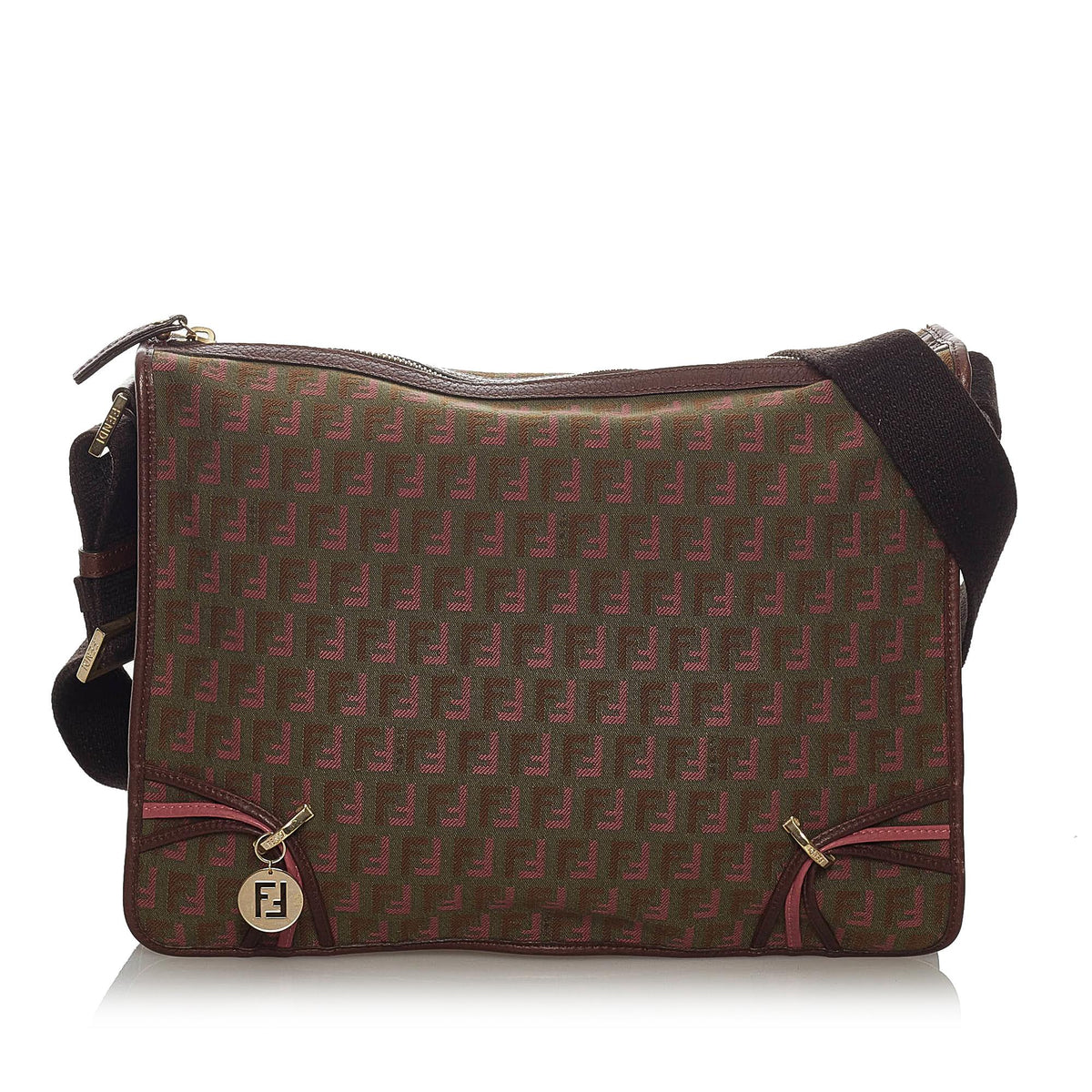Fendi Zucchino Canvas Crossbody Bag (SHG-28797) Rovelle Bags