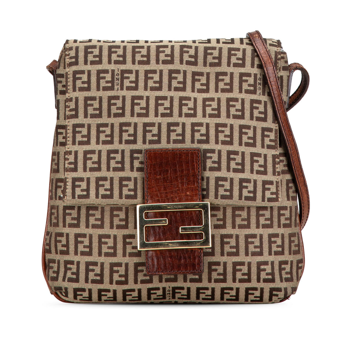 Fendi Zucchino Canvas Crossbody Rovelle Bags