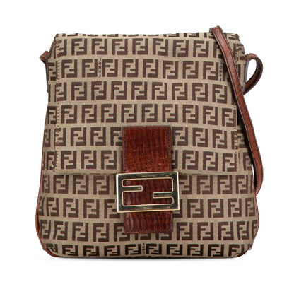 Fendi Zucchino Canvas Crossbody Rovelle Bags