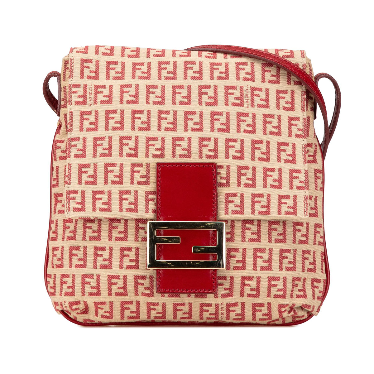Fendi Tote Zucchino Red Tote Bag Style 2 Rovelle Bags