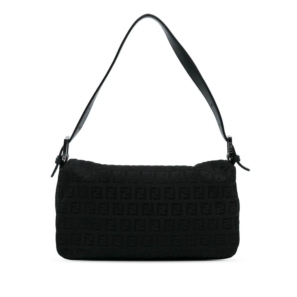 Fendi Zucchino Canvas Double Flap Baguette (SHG-l5oJft) Rovelle Bags