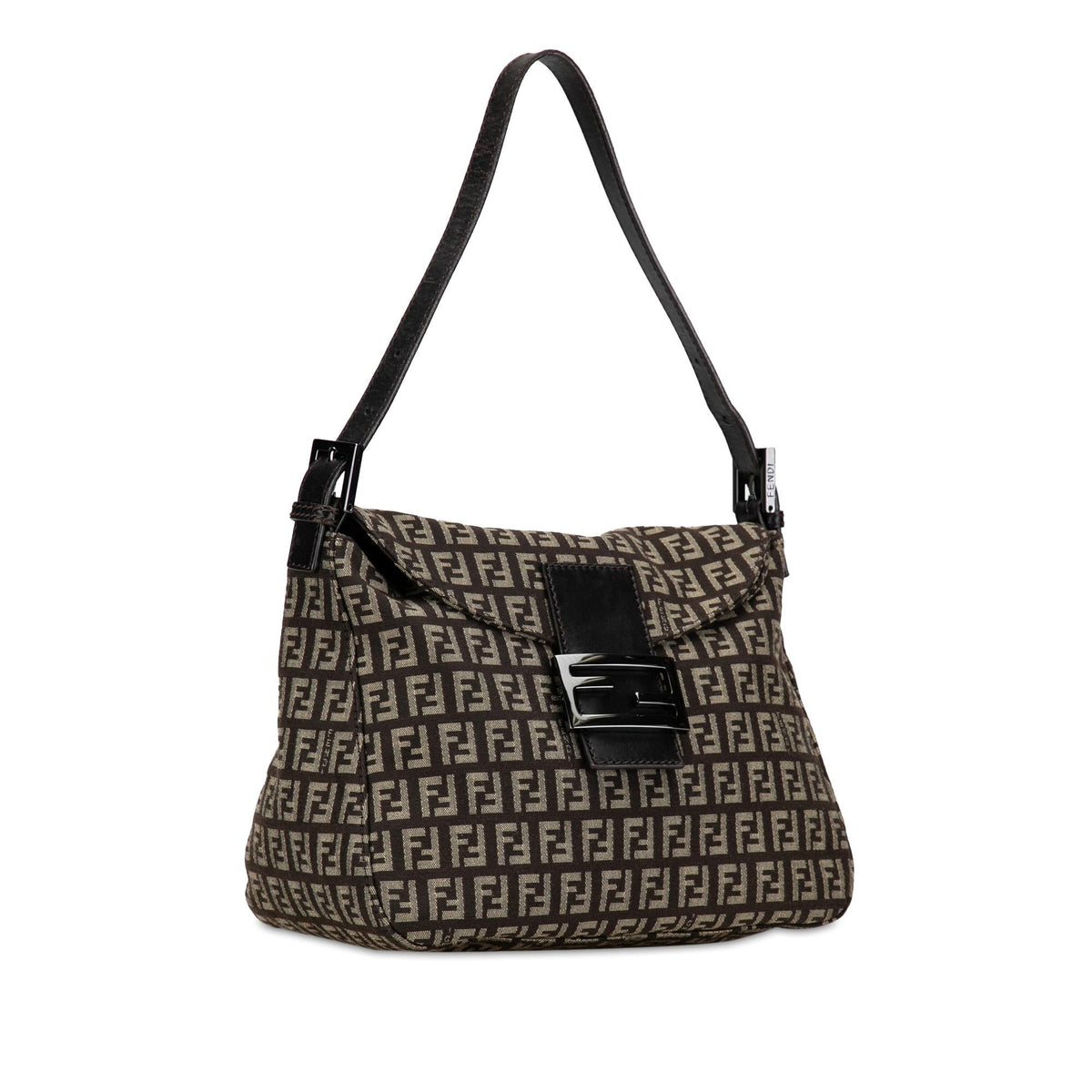 Fendi Zucchino Canvas Double Flap Mamma (SHG-R2s1ys) Rovelle Bags