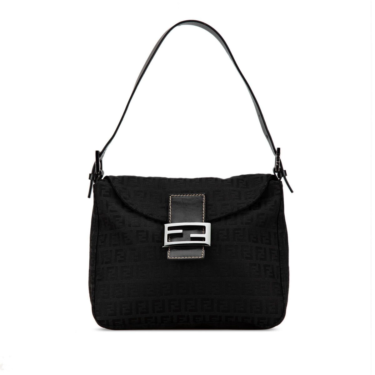 Fendi Zucchino Canvas Double Flap Mamma (SHG-gMXeou) Rovelle Bags