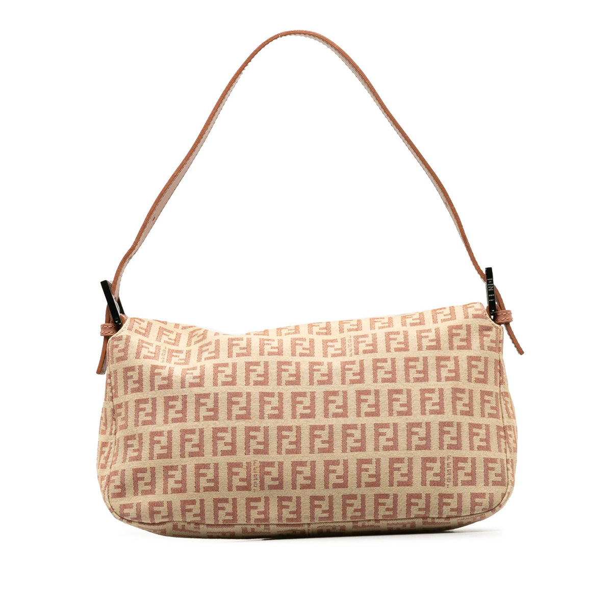 Fendi Zucchino Canvas Double Flap Shoulder Bag (SHG-Kqd5RW) Rovelle Bags