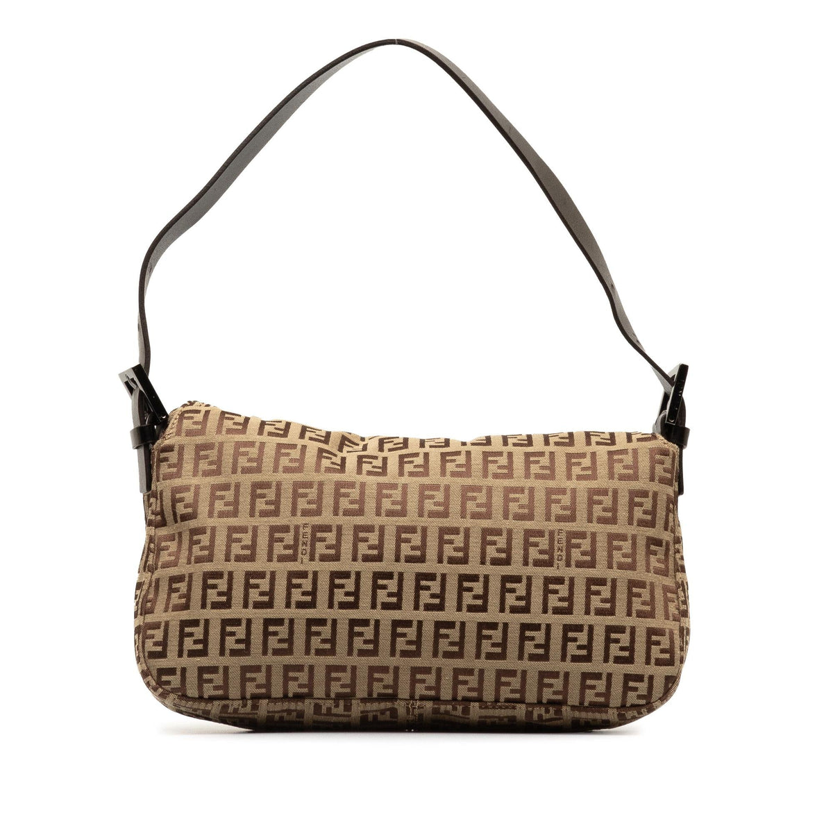 Fendi Zucchino Canvas Double Flap Shoulder Bag (SHG-dmMzhN) Rovelle Bags