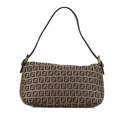 Fendi Zucchino Canvas Double Flap Shoulder Bag (SHG-mBkFfe) Rovelle Bags