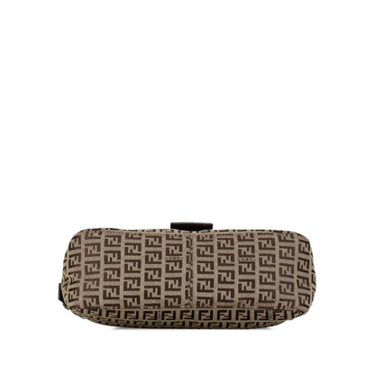 Fendi Zucchino Canvas Double Flap Shoulder Bag (SHG-mBkFfe) Rovelle Bags