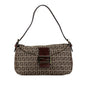 Fendi Zucchino Canvas Double Flap Shoulder Bag (SHG-mBkFfe) Rovelle Bags